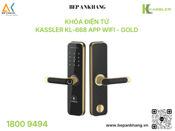 Khóa điện tử Kassler KL-668 App Wifi - Gold 